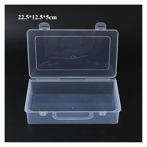 SAPIIKEF Quadratische transparente Aufbewahrungsbox aus Kunststoff for Schmuck, Perlen, Behälter, Angelwerkzeuge, Zubehörbox, Kleinteile, Kleinigkeiten, Organizer(Olive) von SAPIIKEF