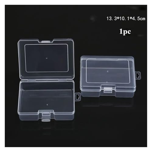 SAPIIKEF Quadratische transparente Aufbewahrungsbox aus Kunststoff for Schmuck, Perlen, Behälter, Angelwerkzeuge, Zubehörbox, Kleinteile, Kleinigkeiten, Organizer(Purple) von SAPIIKEF