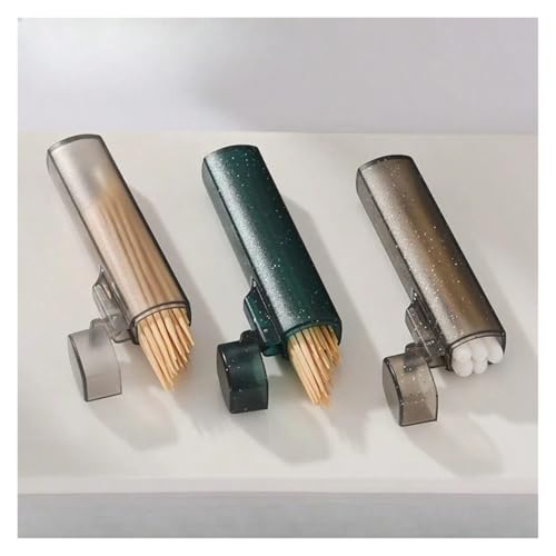 SAPIIKEF Reisemedizin Aufbewahrungsbox Tragbares Wattestäbchen Zahnstocheretui Transparenter Kunststoff Zigarettenspitze Zubehör Schutzhülle(3pcs(Random Color)) von SAPIIKEF