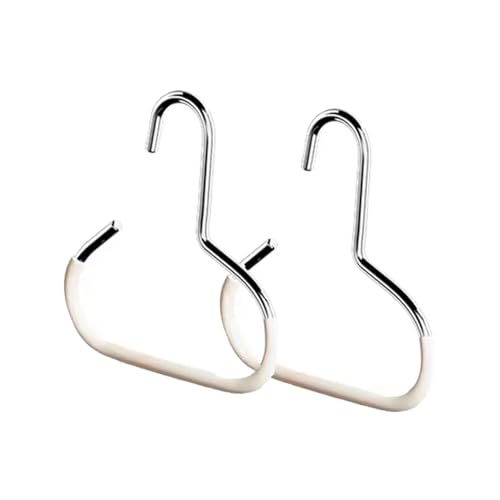 SAPIIKEF Robuster Hutaufhänger mit Kreisring, Nicht abfärbend, rutschfest, Hutaufbewahrungshaken, Schal, Handtuch, Krawatte, Hängegestell(2PCS White) von SAPIIKEF