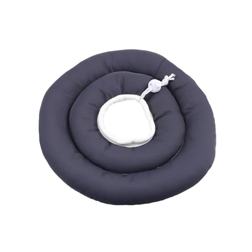 SAPIIKEF Schutzhalsband for Haustiere, Hunde und Katzen, verstellbar, elisabethanisches Halsband, weicher Ring, Wundheilung, Kratzfest, lecksicher, Kopfbedeckung(Dark Grey,XL) von SAPIIKEF
