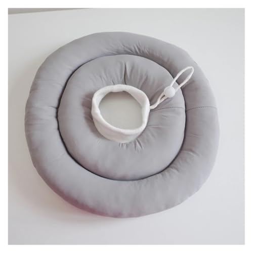SAPIIKEF Schutzhalsband for Haustiere, Hunde und Katzen, verstellbar, elisabethanisches Halsband, weicher Ring, Wundheilung, Kratzfest, lecksicher, Kopfbedeckung(Grey,XL) von SAPIIKEF