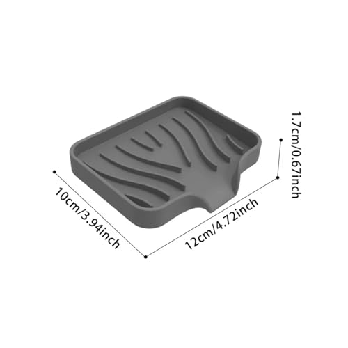 SAPIIKEF Silikon-Wasserhahnmatte, Küchenspüle, Ablage for Seifenspender, Schwamm, Abtropffläche, Spüle, Spritzschutz, Abtropfmatte, Arbeitsplatten-Ablage, Seifenschale(Grey B) von SAPIIKEF