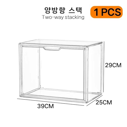SAPIIKEF Super große transparente Aufbewahrungsbox Blindbox Vitrine for Finger organisiert Acrylbox Helmbuch Vitrine Display staubdicht(XXL 1PCS) von SAPIIKEF