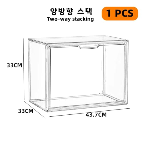 SAPIIKEF Super große transparente Aufbewahrungsbox Blindbox Vitrine for Finger organisiert Acrylbox Helmbuch Vitrine Display staubdicht(XXXL 1PCS) von SAPIIKEF