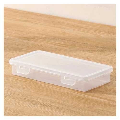 SAPIIKEF Transparente Bleistiftbox aus Kunststoff mit großem Fassungsvermögen, stapelbar, durchscheinend, durchsichtig, Stiftbox, Aufbewahrungsbox, Organizer-Box for Zuhause und Büro(A1) von SAPIIKEF