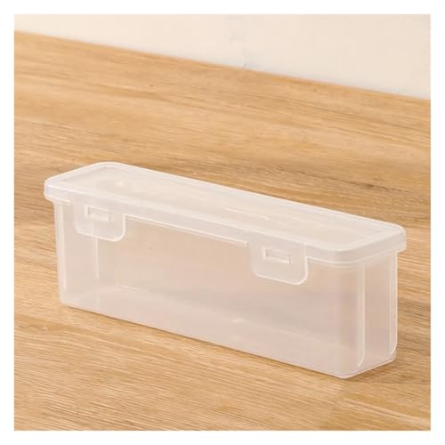 SAPIIKEF Transparente Bleistiftbox aus Kunststoff mit großem Fassungsvermögen, stapelbar, durchscheinend, durchsichtig, Stiftbox, Aufbewahrungsbox, Organizer-Box for Zuhause und Büro(A2) von SAPIIKEF