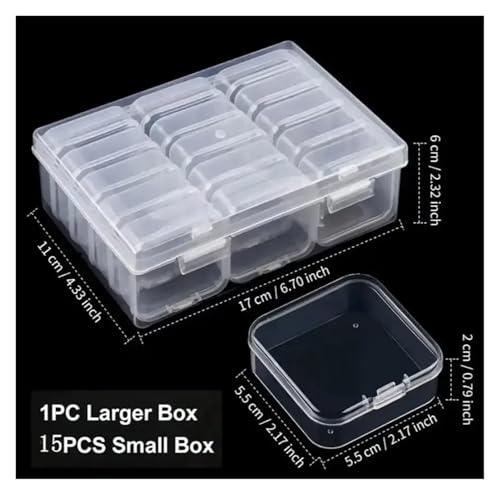 SAPIIKEF Transparente Kunststoffbox, Verpackungsbox, tragbare Hand-DIY-Aufbewahrungsbox aus handgefertigtem Material for den Schreibtisch(15girl) von SAPIIKEF