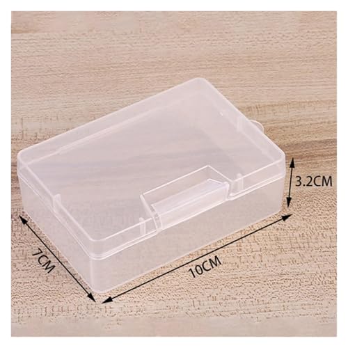 SAPIIKEF Transparenter Kunststoff Kosmetik Hardware Teile Schmuck Aufbewahrungskoffer Behälter Verpackungsbox for Ohrringe Ringe Box Halter Fall(10 7 3cm) von SAPIIKEF