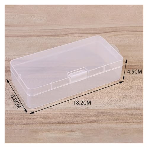 SAPIIKEF Transparenter Kunststoff Kosmetik Hardware Teile Schmuck Aufbewahrungskoffer Behälter Verpackungsbox for Ohrringe Ringe Box Halter Fall(14 8 4 cm) von SAPIIKEF