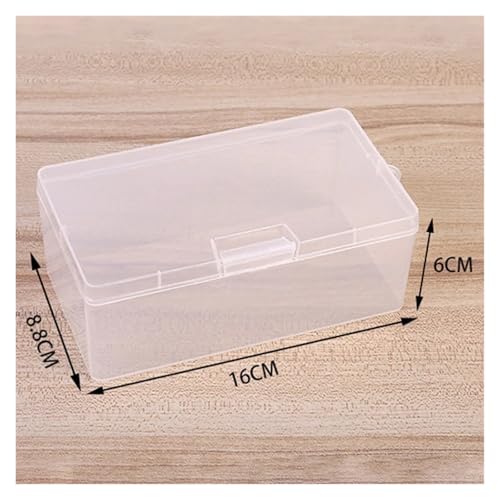 SAPIIKEF Transparenter Kunststoff Kosmetik Hardware Teile Schmuck Aufbewahrungskoffer Behälter Verpackungsbox for Ohrringe Ringe Box Halter Fall(16 8 6cm) von SAPIIKEF