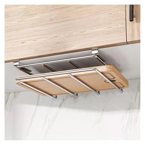 SAPIIKEF Unter Schrank Schneiden Bord Organizer Halter Küche Hängen Schneidebrett Topf Deckel Geschirr Lagerung Rack Edelstahl(Monolayer) von SAPIIKEF
