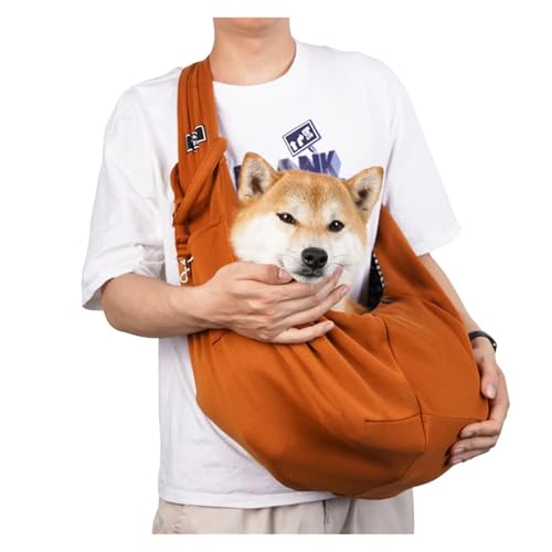 SAPIIKEF Welpengeschirr mit Sicherheitsgeschirr, freihändiges Hundegeschirr mit Aufbewahrungstasche, ideal for Reisen, im Freien for Haustiere(Light Brown) von SAPIIKEF