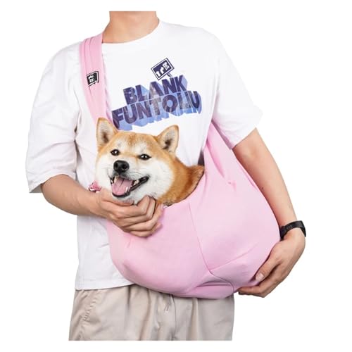 SAPIIKEF Welpengeschirr mit Sicherheitsgeschirr, freihändiges Hundegeschirr mit Aufbewahrungstasche, ideal for Reisen, im Freien for Haustiere(Pink) von SAPIIKEF
