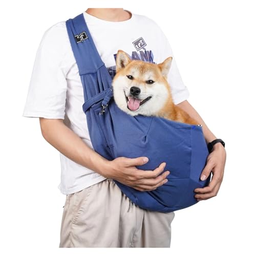 SAPIIKEF Welpengeschirr mit Sicherheitsgeschirr, freihändiges Hundegeschirr mit Aufbewahrungstasche, ideal for Reisen, im Freien for Haustiere(Royal Blue) von SAPIIKEF