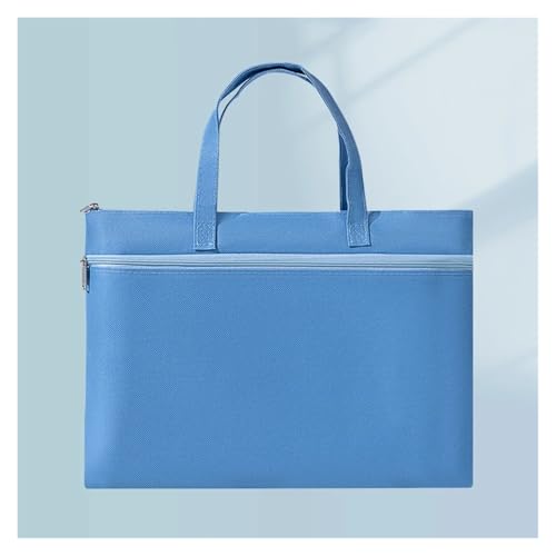 SAPIIKEF wasserdichte Aktentasche aus Segeltuch, tragbare Dokumententaschen, Testpapier, Aktenordner, Aufbewahrungstasche, Bürodokument-Organisationstasche(Blue) von SAPIIKEF