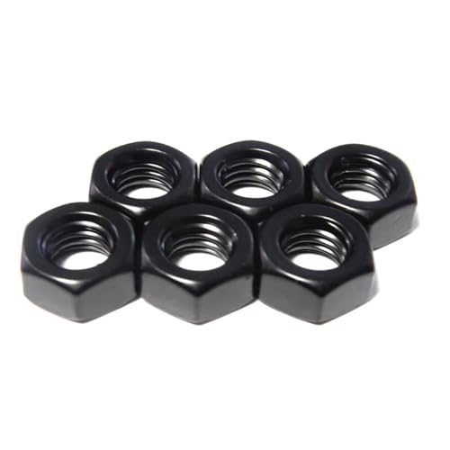 SS 304 Schwarze Sechskantmutter aus Edelstahl DIN934 Verschleißfeste, kratzfeste Hartbeschichtung M2 M2.5 M3 M4 M5 M6 M8 A2 Sechskantmuttern mit metrischem Gewinde(HS304-M5-20Pcs) von SAPIIKEF