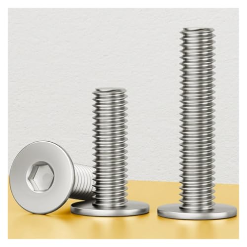 SS CM M5 M6 304 Edelstahl Sechskant Innensechskant Ultradünne flache Waferkopfschrauben Schraube for Elektronikmöbel DIY(CM-M5-10Pcs,X10mm) von SAPIIKEF