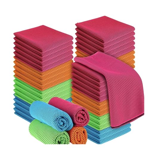 Schnelltrocknendes Sport-Kühlhandtuch aus Mikrofaser for den Außenbereich, kaltes, super saugfähiges Handtuch, ultraweiches, leichtes Handtuch for Fitnessstudio und Yoga(Green,30x80cm) von SAPIIKEF