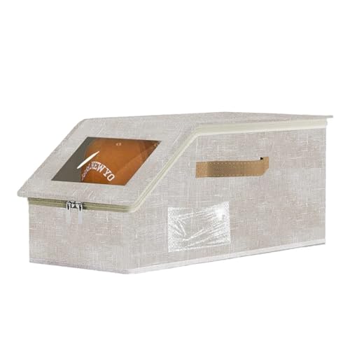 Stapelbarer Hut-Organizer for Baseballkappen, durchsichtige Hut-Aufbewahrungsbox mit Karton, Baseballkappen-Organizer for Schrank/Regal, faltbar(Beige) von SAPIIKEF