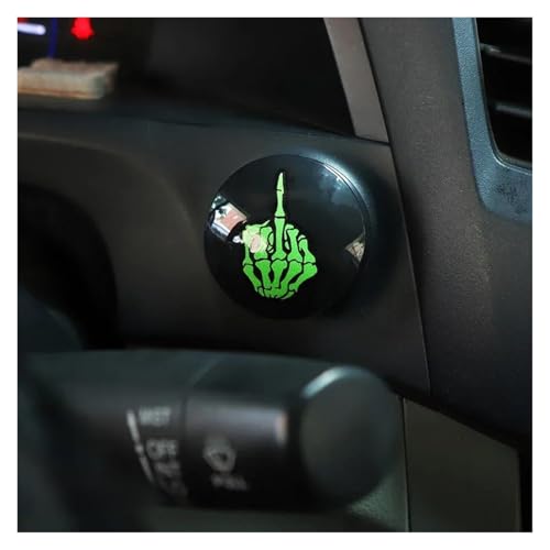 Start-Stopp-Knopfabdeckung for Automotoren, Dekorationsring for Autoknöpfe, Schutzabdeckung for die Zündung des Startknopfs, universell for alle Autos(Green) von SAPIIKEF