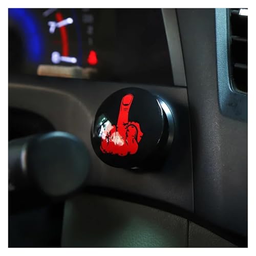 Start-Stopp-Knopfabdeckung for Automotoren, Dekorationsring for Autoknöpfe, Schutzabdeckung for die Zündung des Startknopfs, universell for alle Autos(Red) von SAPIIKEF