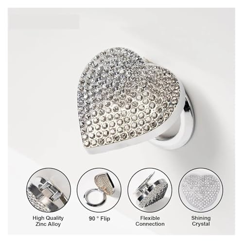 Start-Stopp-Knopfabdeckung for Automotoren, kratzfester Autoknopf-Dekorationsring, glitzernde Zündschutzabdeckung for den Startknopf(White) von SAPIIKEF