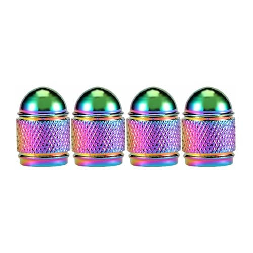 Universal Auto Rad Reifen Ventil Stem Caps Aluminium for Fahrrad Auto Lkw Motorrad Fahrrad Reifen Ventil Staub Abdeckungen(Colorful) von SAPIIKEF