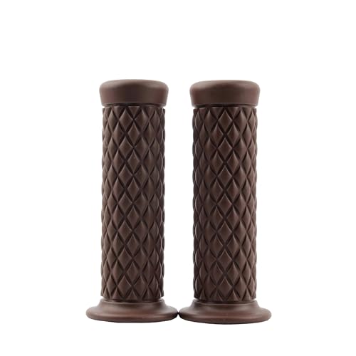 Universal Retro Motorrad Gummi Griff Griffe Roller Zubehör for Cafe Racer Motorrad Pit Bike Grip(Coffee) von SAPIIKEF