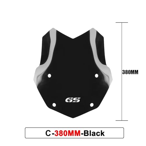 Windschutzscheibe for R1250GS R1200GS Abenteuer R1250 GS LC ADV Windschutzscheibe Deflektor Spoiler Protector 2013-2023 Wind Schild Bildschirm(380mm-Black) von SAPIIKEF