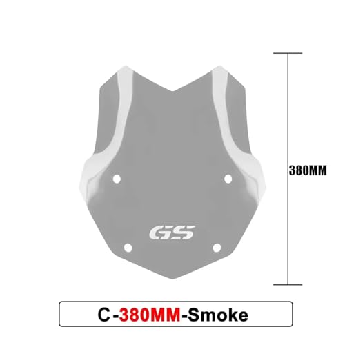 Windschutzscheibe for R1250GS R1200GS Abenteuer R1250 GS LC ADV Windschutzscheibe Deflektor Spoiler Protector 2013-2023 Wind Schild Bildschirm(380mm-Smoke) von SAPIIKEF