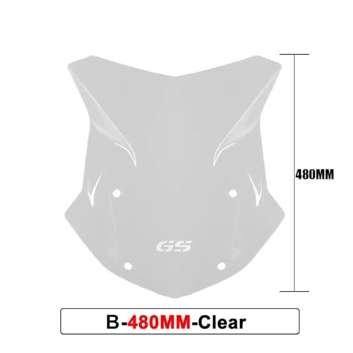 Windschutzscheibe for R1250GS R1200GS Abenteuer R1250 GS LC ADV Windschutzscheibe Deflektor Spoiler Protector 2013-2023 Wind Schild Bildschirm(480mm-Clear) von SAPIIKEF