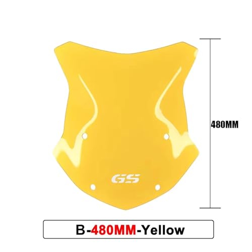 Windschutzscheibe for R1250GS R1200GS Abenteuer R1250 GS LC ADV Windschutzscheibe Deflektor Spoiler Protector 2013-2023 Wind Schild Bildschirm(480mm-Yellow) von SAPIIKEF