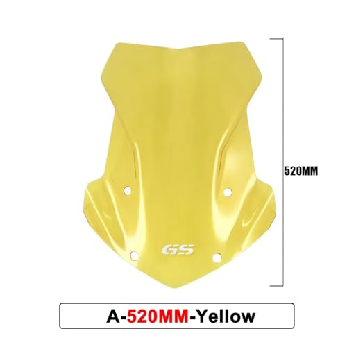 Windschutzscheibe for R1250GS R1200GS Abenteuer R1250 GS LC ADV Windschutzscheibe Deflektor Spoiler Protector 2013-2023 Wind Schild Bildschirm(520mm-Yellow) von SAPIIKEF