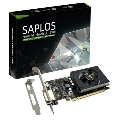 SAPLOS GT 1030 Grafikkarte, 4GB GDDR4 64-bit, HDMI DVI, Low Profile, PC Video Card Gaming, Computer GPU, 4K Support, DirectX 12, 2 Displays Support SAPLOS GT 1030 Grafikkarte, 4GB GDDR4 64-bit, HDMI DVI, Low Profile, PC Video Card Gaming, Computer GPU, 4K Support, DirectX 12, 2 Displays Support von SAPLOS