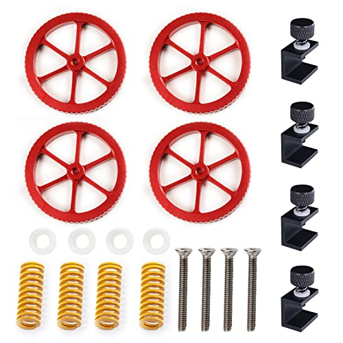 5Aplusreprap 4 Stück Aluminium Hand Twist Nivelliermutter mit 4 Stück Hot Bed Stanzfedern für Ender 3/3 Pro/5/Ender-5 Plus/Ender 5 Pro, CR-10, CR10S/CR 10S 3D-Drucker 5Aplusreprap 4 Stück Aluminium Hand Twist Nivelliermutter mit 4 Stück Hot Bed Stanzfedern für Ender 3/3 Pro/5/Ender-5 Plus/Ender 5 Pro, CR-10, CR10S/CR 10S 3D-Drucker von SAPLUSREPRAP