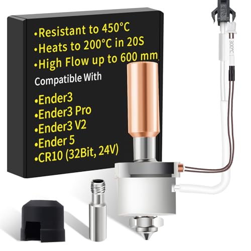 Ender-3 Hotend Keramik Heizblock Kit: Kompatibel mit Creality Ender 3 V2, Ender 3 Pro/Max, Ender 5/5 Pro/ 5 Plus, CR10(24V) 3D Drucker, Hochtemperatur/High Flow/Ganzmetall Hotend, von SAPLUSREPRAP von SAPLUSREPRAP