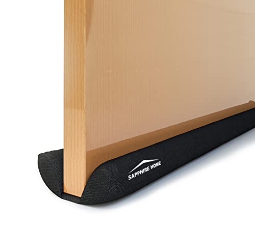 Sapphire Home Zugluftstopper Für Türen, 70 Bis 93 cm Verstellbarer Wasserdichter Doppel Türdichtung, Luftzugstopper, Noise Blocker und Windstopper (Schwarz) von Sapphire Home