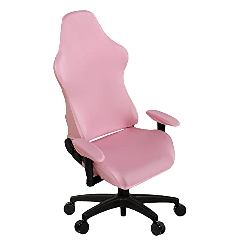 SARAFLORA Gaming-Stuhlhussen, dehnbar, waschbar, Computerstuhl-Schonbezüge für Sessel, Drehstuhl, Gaming-Stuhl, Computer-Chef-Stuhl (Rosa, XL) von SARAFLORA