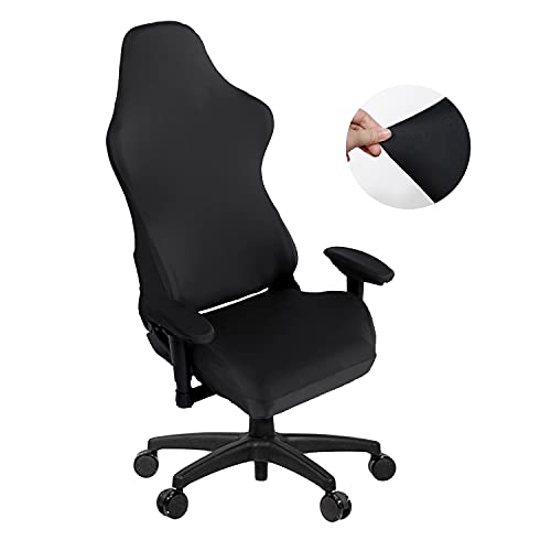 SARAFLORA Gaming-Stuhlhussen, dehnbar, waschbar, Computerstuhl-Schonbezüge für Sessel, Drehstuhl, Gaming-Stuhl, Computer-Chef-Stuhl (Schwarz, XL) von SARAFLORA