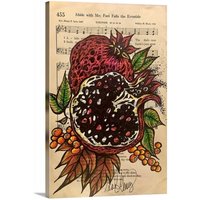 Abide With Me - Granatapfel | Leinwanddruck von SARAHGEESEYSTUDIO
