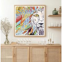 Der Löwe | Kunstdruck von SARAHGEESEYSTUDIO