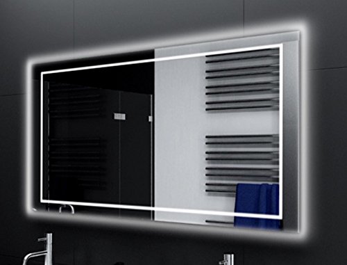 SARAR Badspiegel Spiegel Badezimmerspiegel mit schmaler rundum LED-Beleuchtung 180x80 cm Made in Germany eckiger Wandspiegel Mirror Spiegel Bad mit Licht Zara SARAR Badspiegel Spiegel Badezimmerspiegel mit schmaler rundum LED-Beleuchtung 180x80 cm Made in Germany eckiger Wandspiegel Mirror Spiegel Bad mit Licht Zara von SARAR