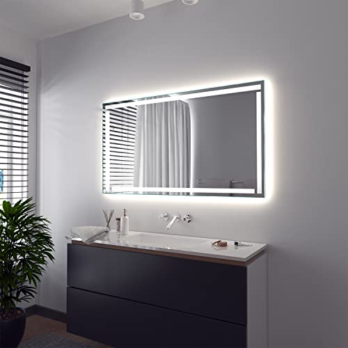 SARAR Badspiegel Spiegel Badezimmerspiegel mit schmaler rundum LED-Beleuchtung 200x80 cm Made in Germany Wandspiegel Mirror Spiegel Bad mit Licht Gela SARAR Badspiegel Spiegel Badezimmerspiegel mit schmaler rundum LED-Beleuchtung 200x80 cm Made in Germany Wandspiegel Mirror Spiegel Bad mit Licht Gela von SARAR