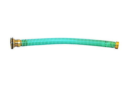 SAREI Schlauchanschlussset für Regenwassersammler | Spiralschlauch 500 mm mit Regentonnendurchführung aus Messing | 1 Zoll Anschluss für Regentonne & Fallrohr | Made in Germany von SAREI Haus- und Dachtechnik