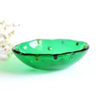 Handgefertigte Glasschale | 10, 5 cm Mit Piniengrünem Dekor Handgefertigte Glasschale | 10, 5 cm Mit Piniengrünem Dekor von SARIYER