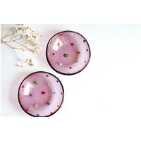 Amethyst Floral Glass Bowls Handgemachte Murano Millefiori, 6Er Set Amethyst Floral Glass Bowls Handgemachte Murano Millefiori, 6Er Set von SARIYER