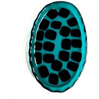 Marin Green Murano Glas Vorspeisenteller Mit Schwarzen Inlays von SARIYER