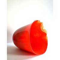 Rote Glasvase, Fusing Glaskunst, Große Blumenvase von SARIYER