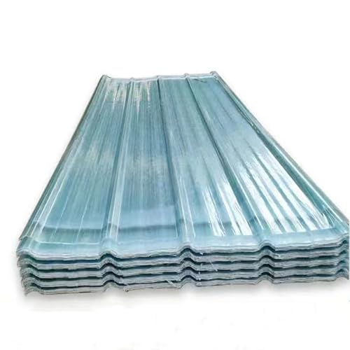 Selbstreinigend Wellplatte Dachblech, Fiberglas-Tageslichtpaneele, FRP Flammhemmend Verkleidungspaneele, Transparente Regenfeste Platte, Für Carport Und Gewächshaus(4pcs,93x120cm/36.6x47.2in) von SARKEY